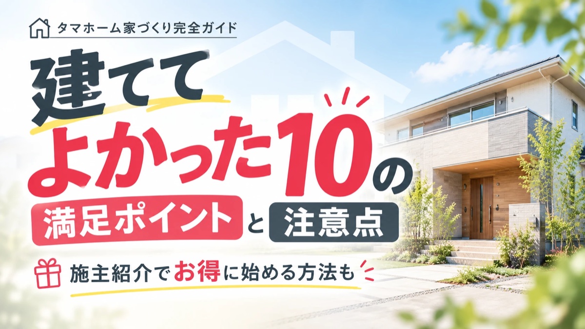 タマホームで建ててよかった10の満足ポイントと注意点
