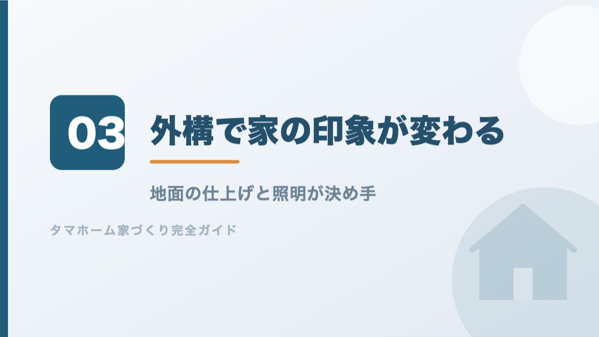 外構で家の印象が大きく変わることを解説するバナー画像